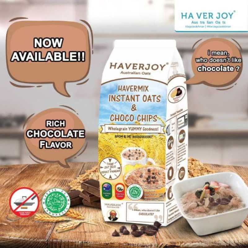 [HALAL] HAVERJOY Australian Oat 1kg Havermout Oatmeal Instant / Rolled / Quick Cooking / Choco Chip