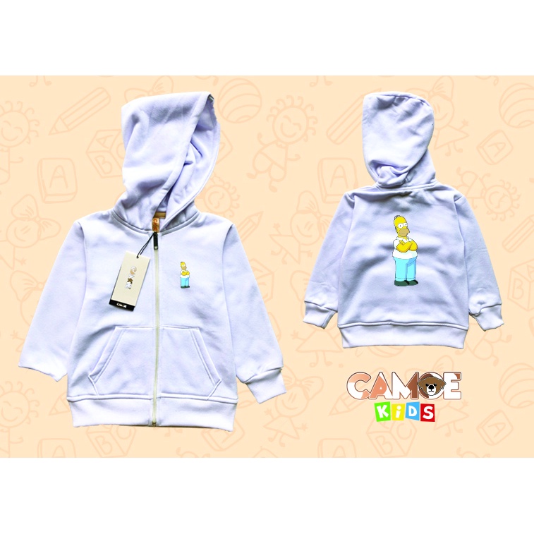 Hoodie Zipper Anak Homer simpson
