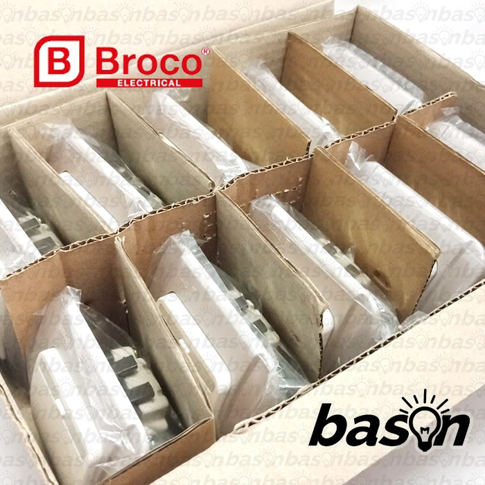 BROCO Galleo Silver / Perak G161 | Saklar 1 Gang 1 Way Switch