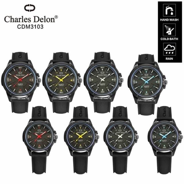 jam tangan couple charles delon ORI tahan air + BOX murah