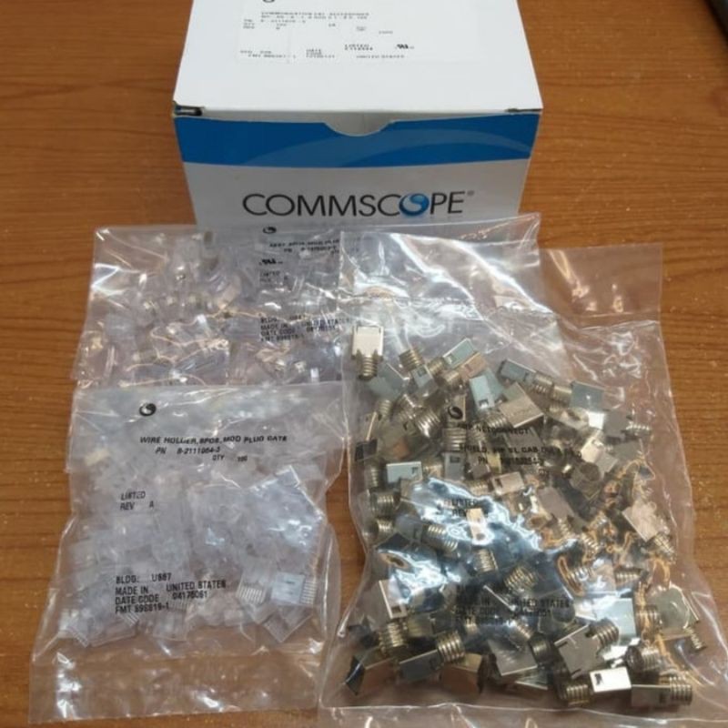 konektor RJ45 Commscope Cat 6 connector RJ45 AMP Cat6 original AMP isi 100pcs