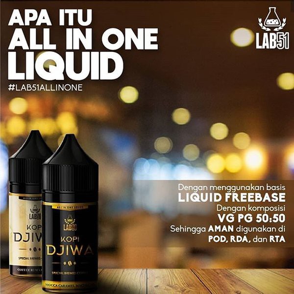 LIQUID Kopi Djiwa Salt Nic - Coffee Rum Vanilla by Lab5 30ml 9mg