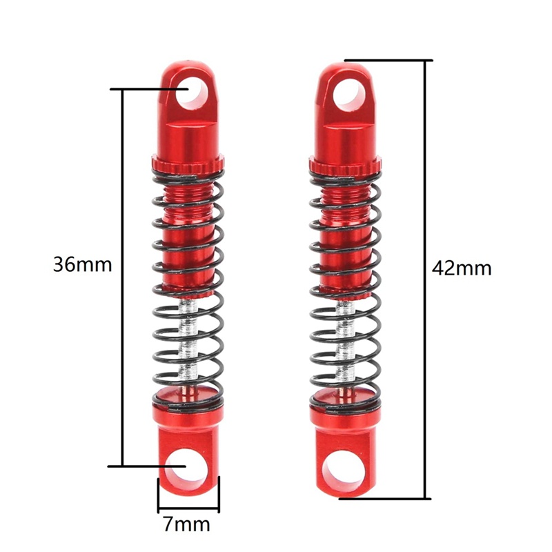 for WPL D12 RC Car Metal Rear Shock Absorber Damper with Mount Fixed Seat Upgrades Parts Accessories,1