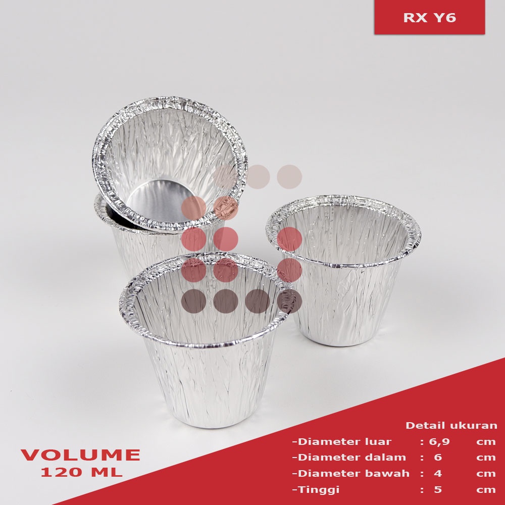 alumunium foil cup RX Y6 tanpa tutup / zuppa soup mini