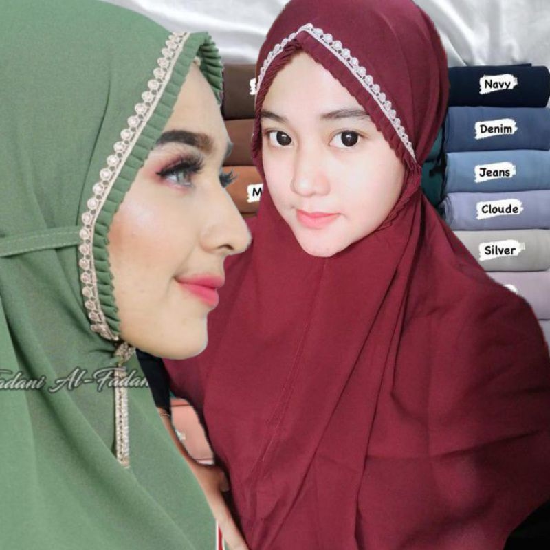 HIJAB INSTAN,KHIMAR JUMBO,JILBAB MURAH BERGO MARYAM KCB-LIPIT DIAMOND RENDA(L)PART#1