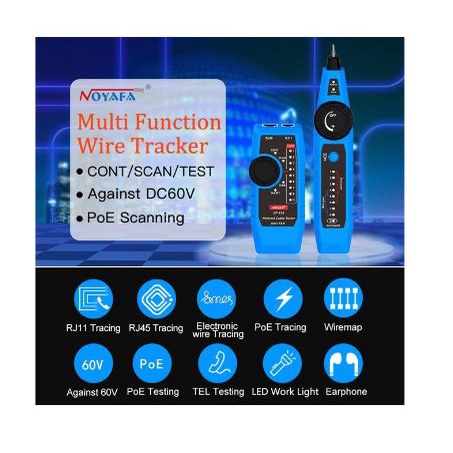 Wire tracker cable tester noyafa rj11 rj45 lan cat 6 5 network up 1km nf-810 nf810 - wired tracer