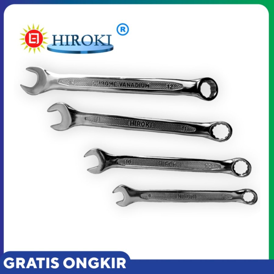 HIROKI set spanner pas 4pcs combination ring Asli kunci