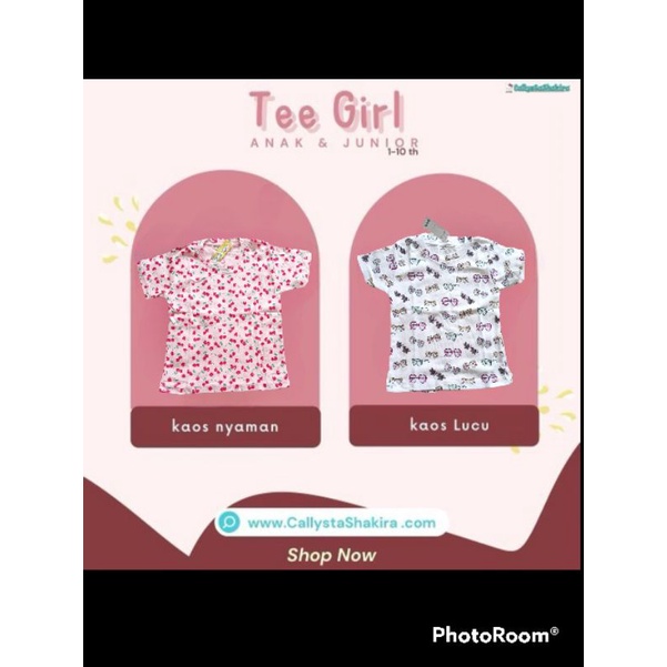 KAOS ANAK PEREMPUAN CALLYSTA SIZE 1-8