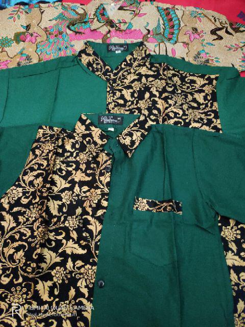 Couple Ayah Anak Batik Pesisir Krem