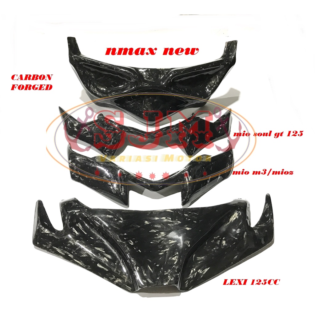 WINGLET CARBON KEVLAR FORGED NMAX NEW-NMAX OLD-LEXI-AEORX NEW-AEROX OLD-MIOM3-MIOJ-MIOGT 115-MIO SOUL GT 125 WINGLET CARBON FORGED BAHAN FIBER TEBAL ALL YAMAHA MATIC