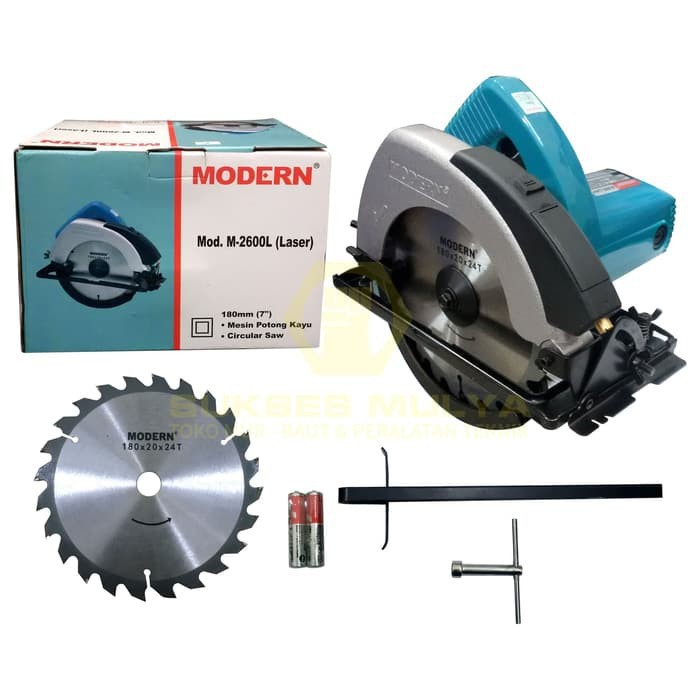 Modern M2600L Circular Saw 7 Inch - Mesin Gergaji Potong Kayu M 2600 L