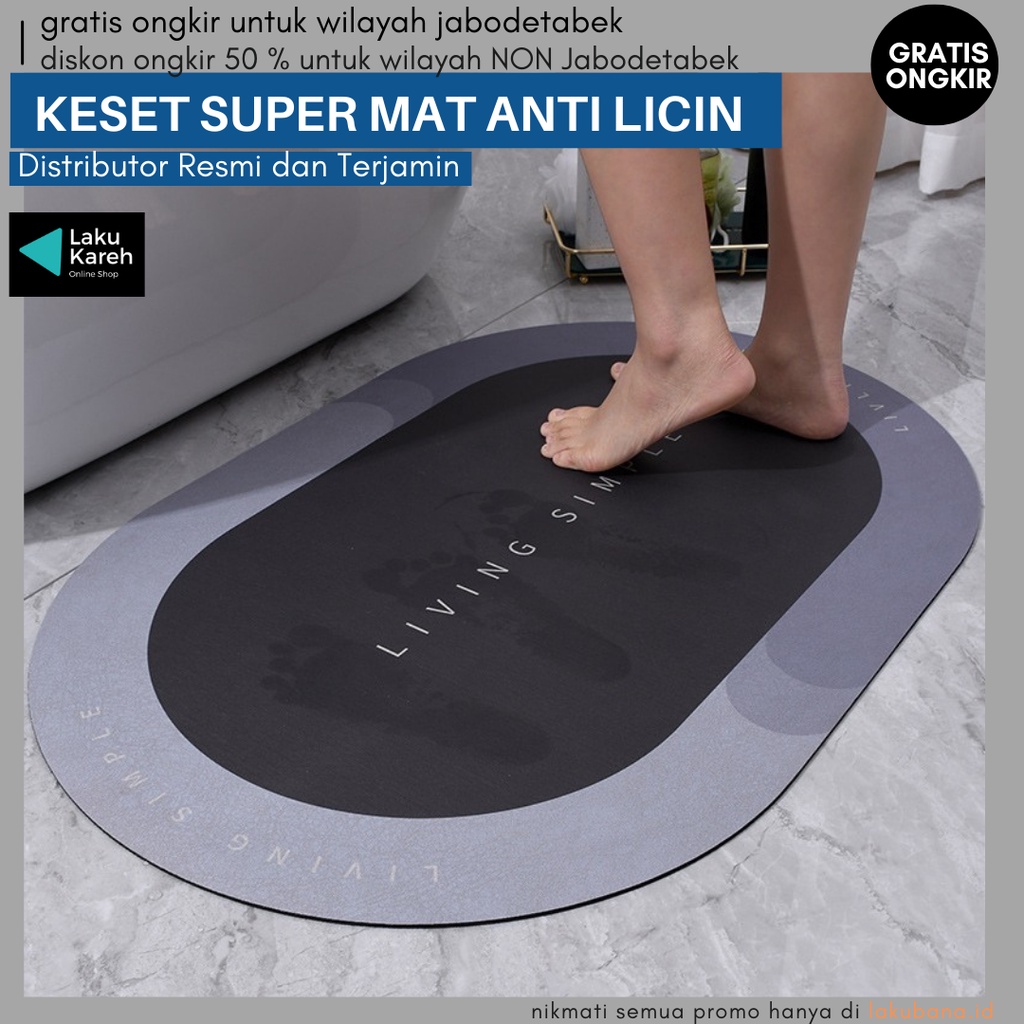 Keset Super Mat Bisa COD - eset Inovasi Anti Licin Basah Super Cepat Kering