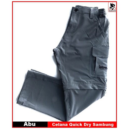 Celana Quick Dry Strecth Rainforest-Id Celana Gunung Sambung Quick Dry Strecth (Abu)