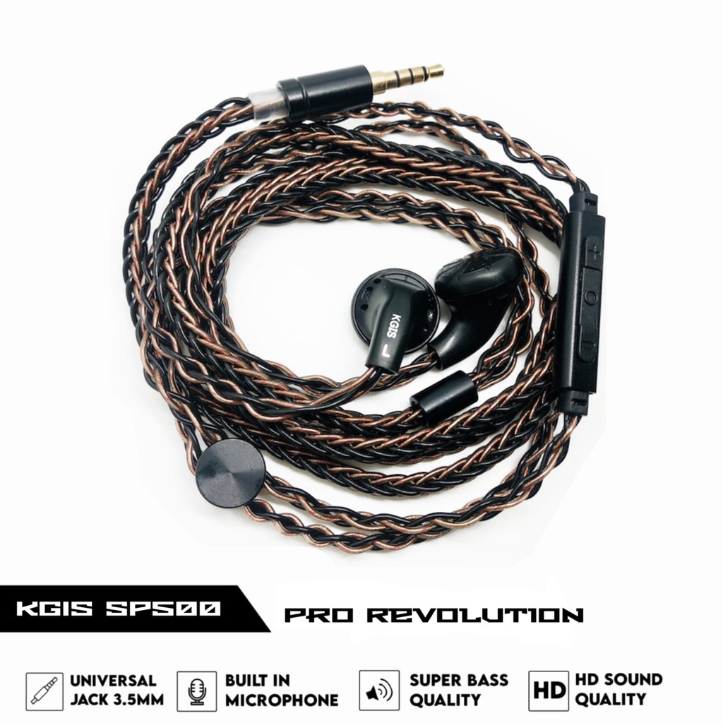 KGIS SP500 Pro Revolution High End Earphone HiFi Headset Rich Details