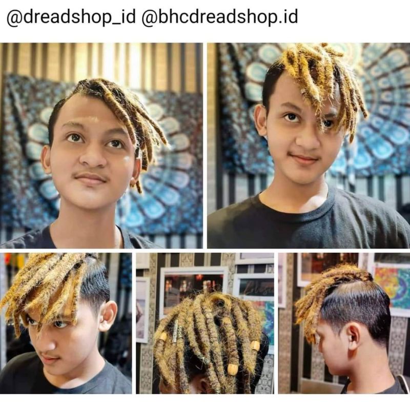 PASANG RAMBUT GIMBAL ASLI / SINTETIS / DREADLOCKS DREADLOCKS DREADSHOP BHC BARBERSHOP