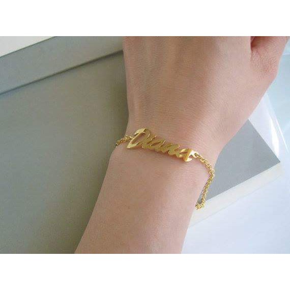 Gelang Nama Lapis Emas 24karat