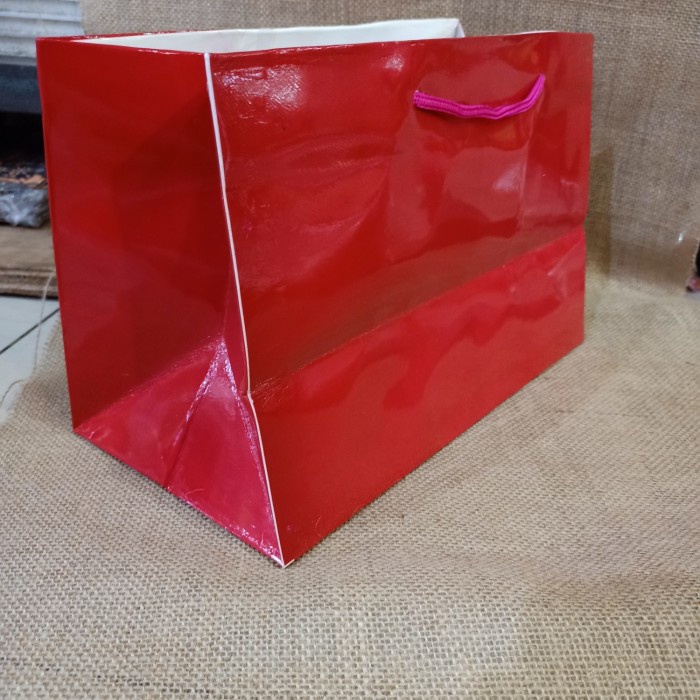 

✨ BISA COD ✨ paper bag bronis& bento merah bahan super tebal isi 12 pcs terlaris