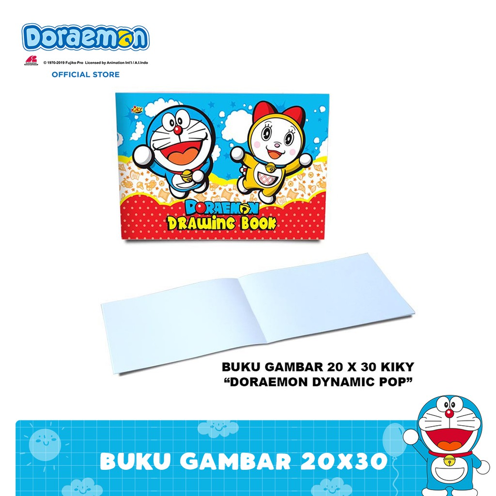 Doraemon Buku Gambar Kiky 20 x 30 - 1 Pack Isi 5