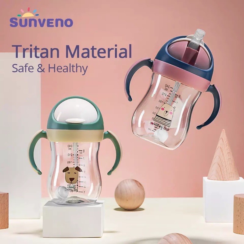 Sunveno Baby Tritan Sippy Cup 240ml Spout Cup Anti Sedak