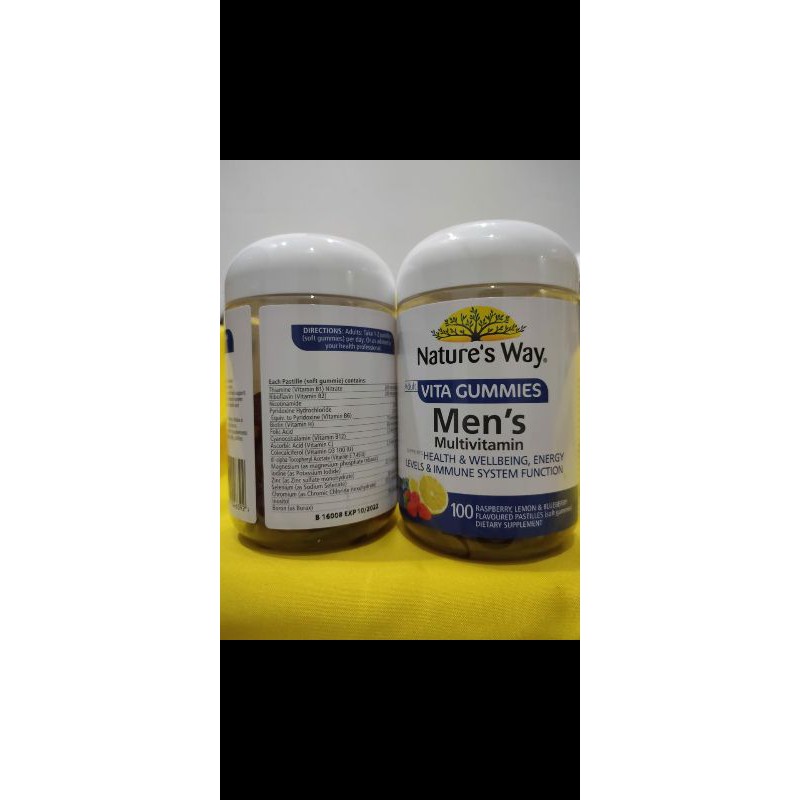 natures way vita gummies multivitamin adult men women 100 gummies