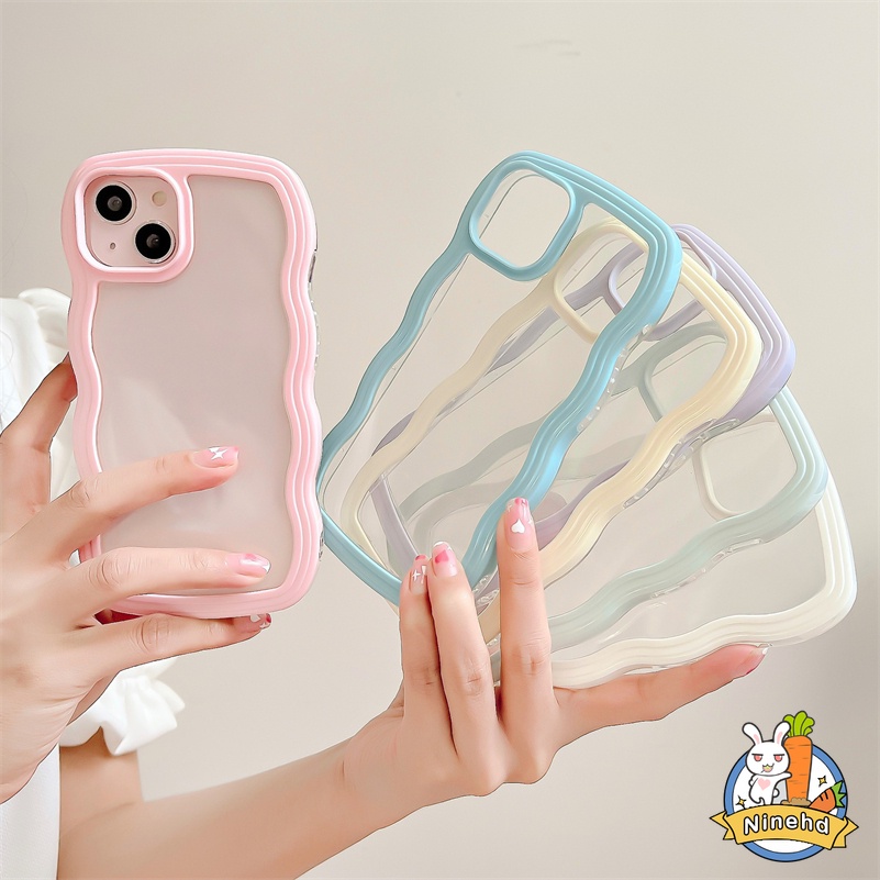 Soft Case Silikon Transparan Warna Permen Untuk iPhone 13 12 11 Pro Max Xr X Xs Max 7 8 Plus