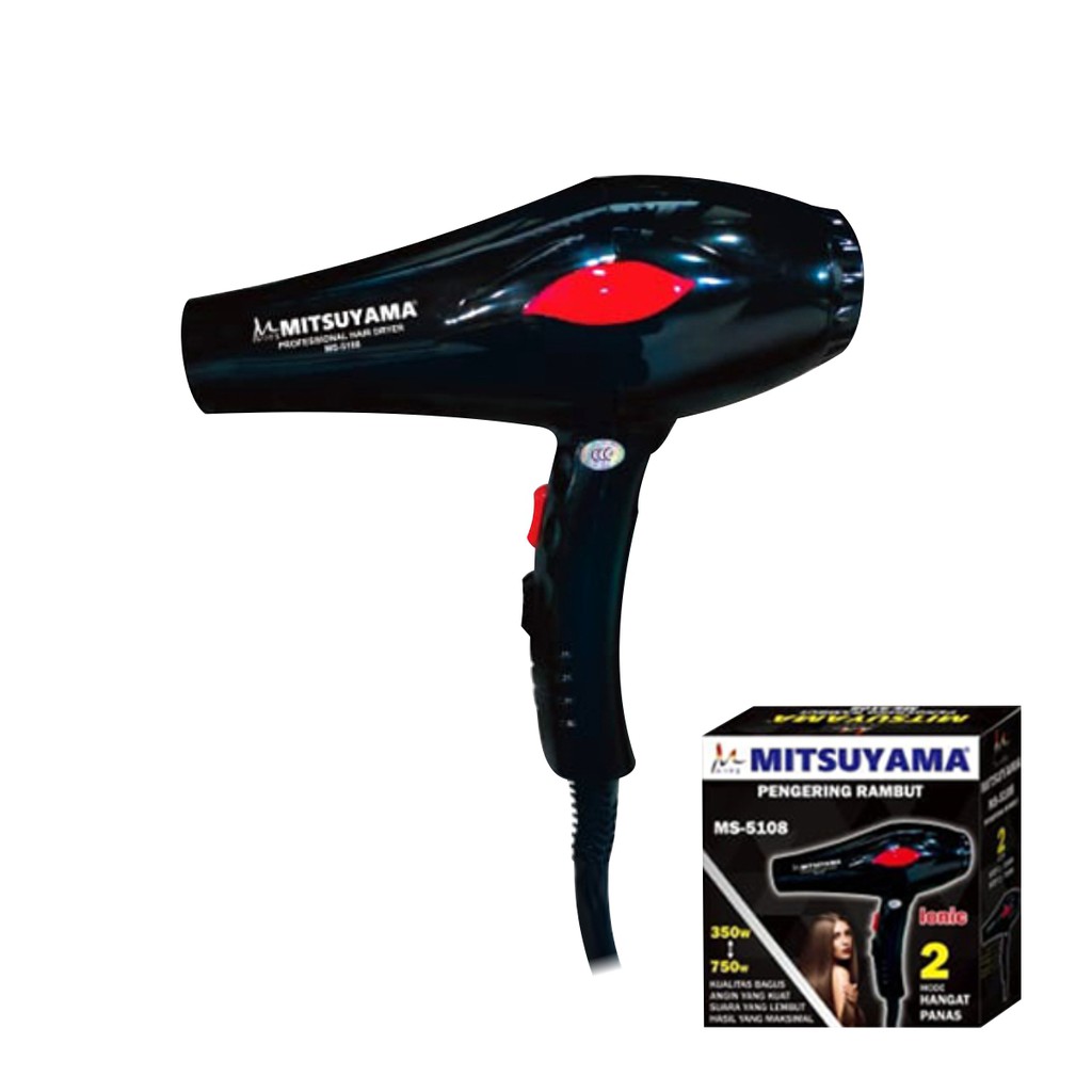 Hairdryer Mitsuyama MS-5108 / Pengering Rambut Hairdryer Mitsuyama Listrik / Pengering Rambut 2 Suhu