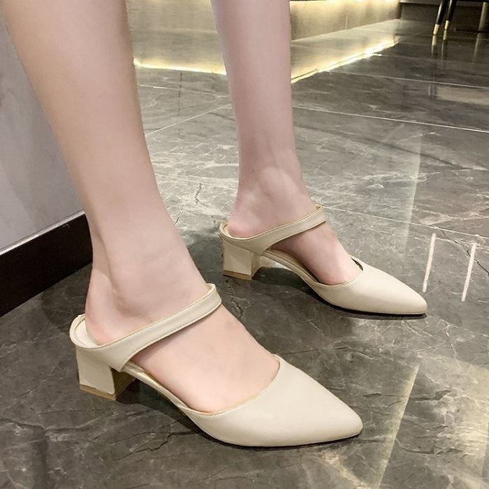 JSH 1088  (SIZE 35-40) RISCE SEPATU KERJA KANTOR HEELS 4,5 CM POLOS IMPORT WANITA CEWEK PEREMPUAN JAKARTA BATAM