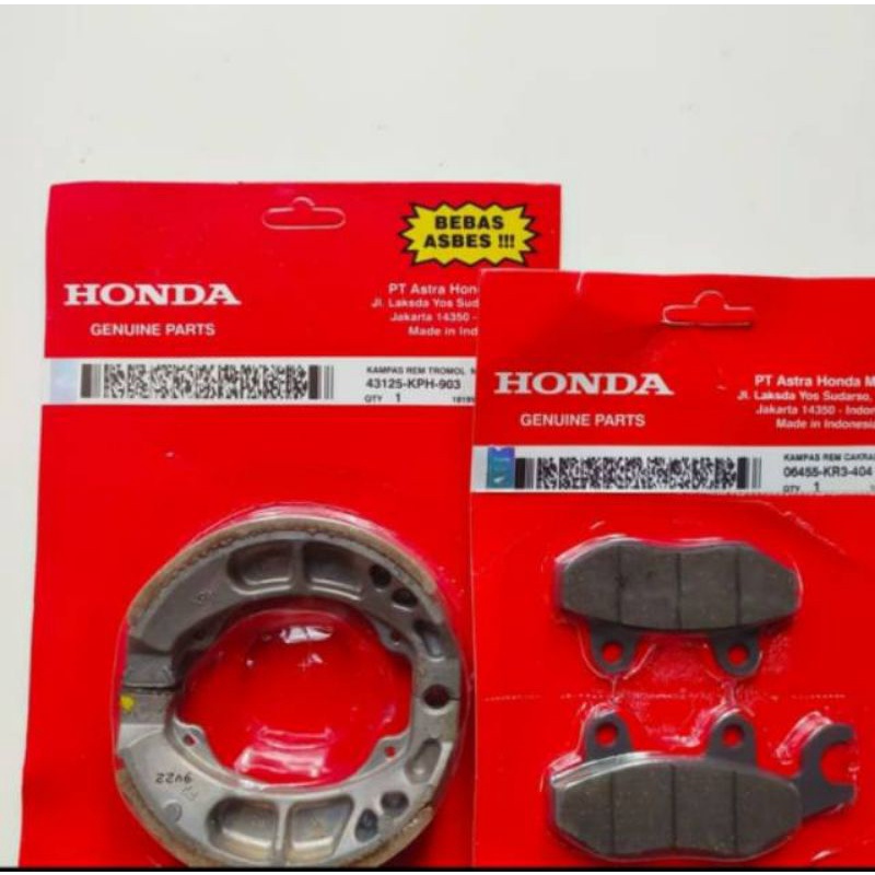 KAMPAS REM DEPAN BELAKANG HONDA SUPRA X 125/KARISMA/SUPRA X LAMA/SUPRA