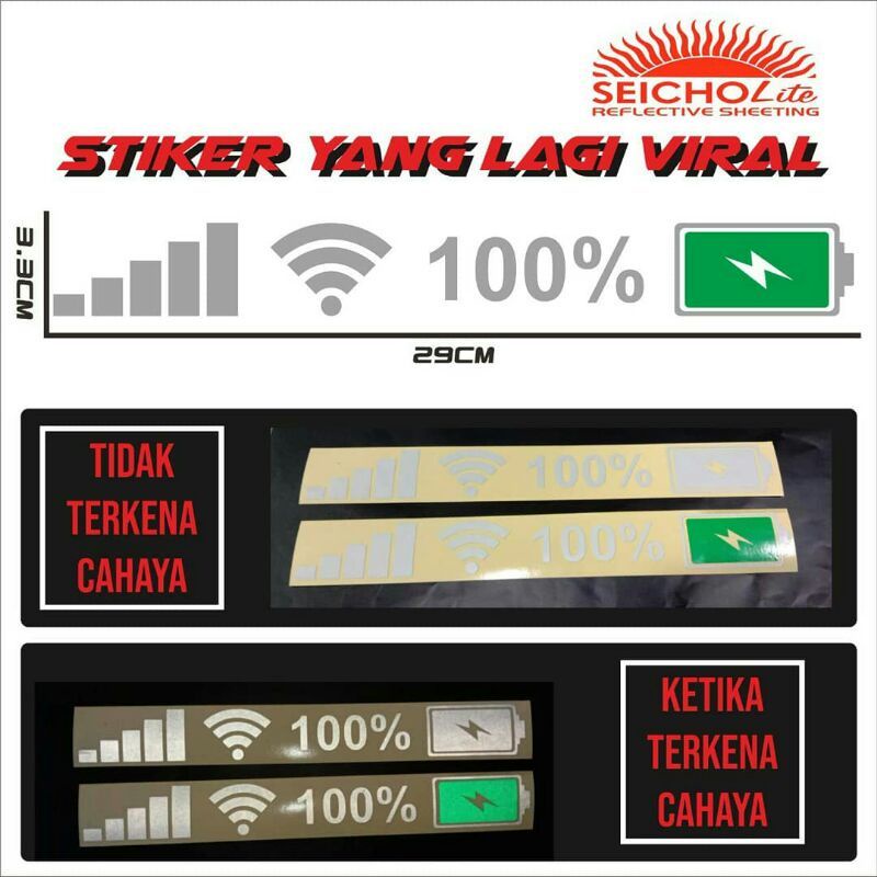 Stiker Potong Yang Lagi Viral Batrai Hp Wifi Sinyal Phone Mobil Motor Momo Cutting Sticker