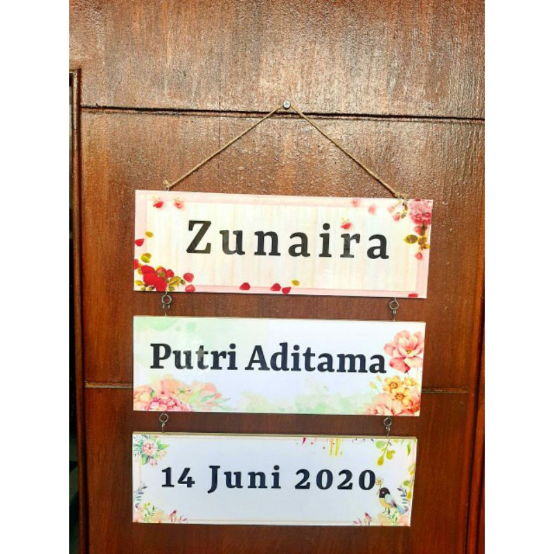 

PAPAN NAMA COSTUM 15RB PERPAPAN UKURAN 9CMX29CM (CONTOH GAMBAR 3 PAPAN)