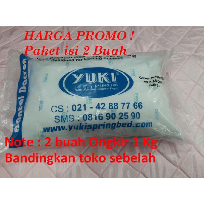 DISKON  PROMO ISI 2 BH BANTAL KEPALA/ BANTAL &AMP; GULING DACRON YUKI