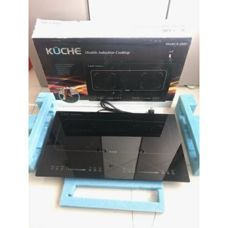 KOMPOR LISTRIK INDUKSI 2 TUNGKU KUCHE K2000 FREE PISAU SET 5PCS