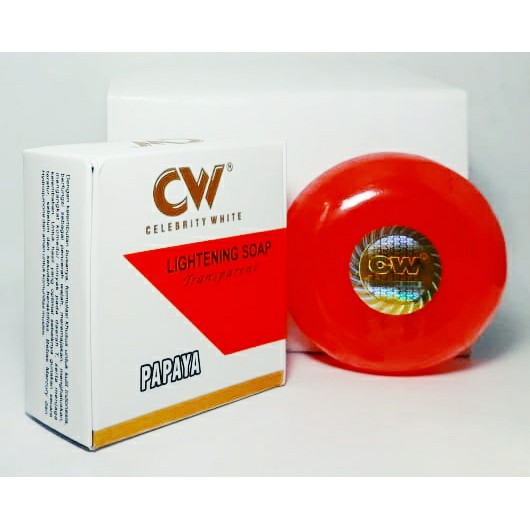 Sabun pemutih CW celebrity white Transparan soap papaya