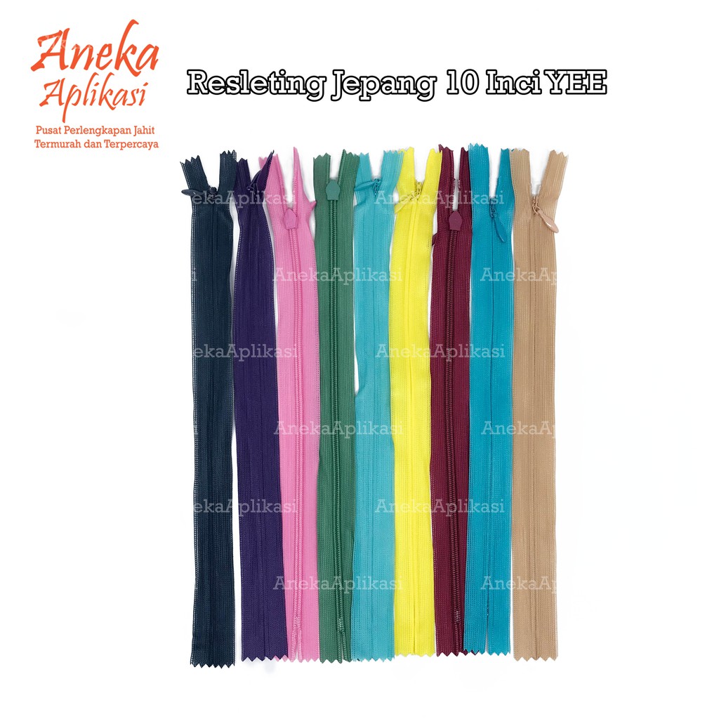 [1/2] 1 BIJI RESLETING / RITSLETING JEPANG MERK YEE / KGC / HD / KIM 10 INCI (25CM)