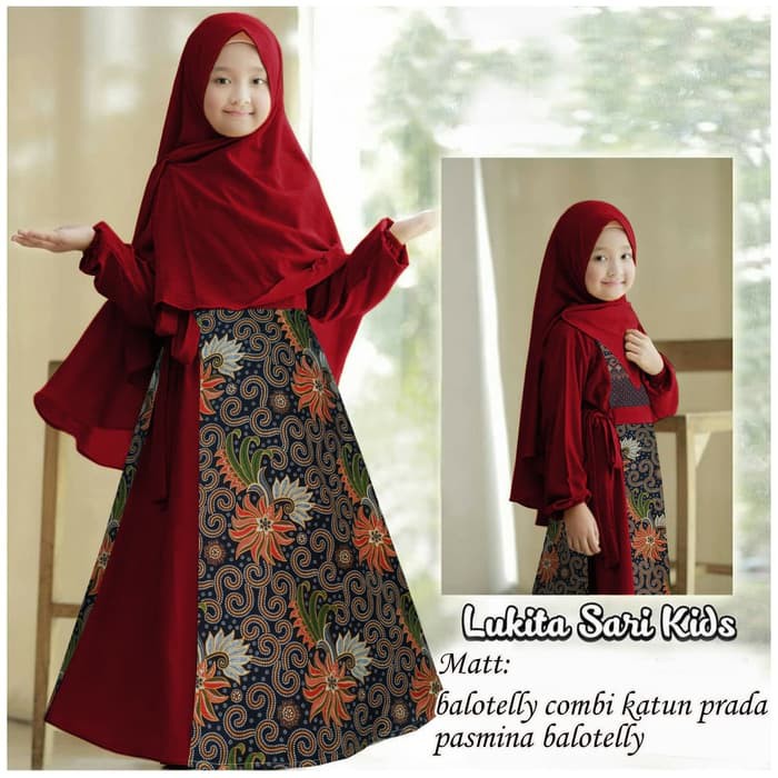 10+ Ide Model Baju Gamis Batik Anak Perempuan