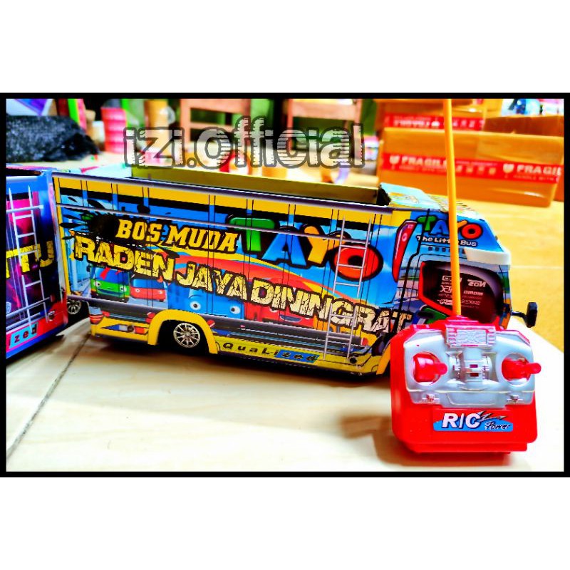 Truk Oleng Miniatur Truk Oleng Custom Nama  Foto  Remot Control RC  Lampu Terpal