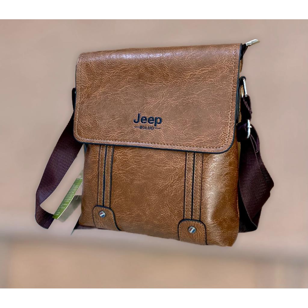[JEEP BULUO] Tas Selempang Bahan Kulit Berkualitas Pria 019 / Tas Selempang Cowok
