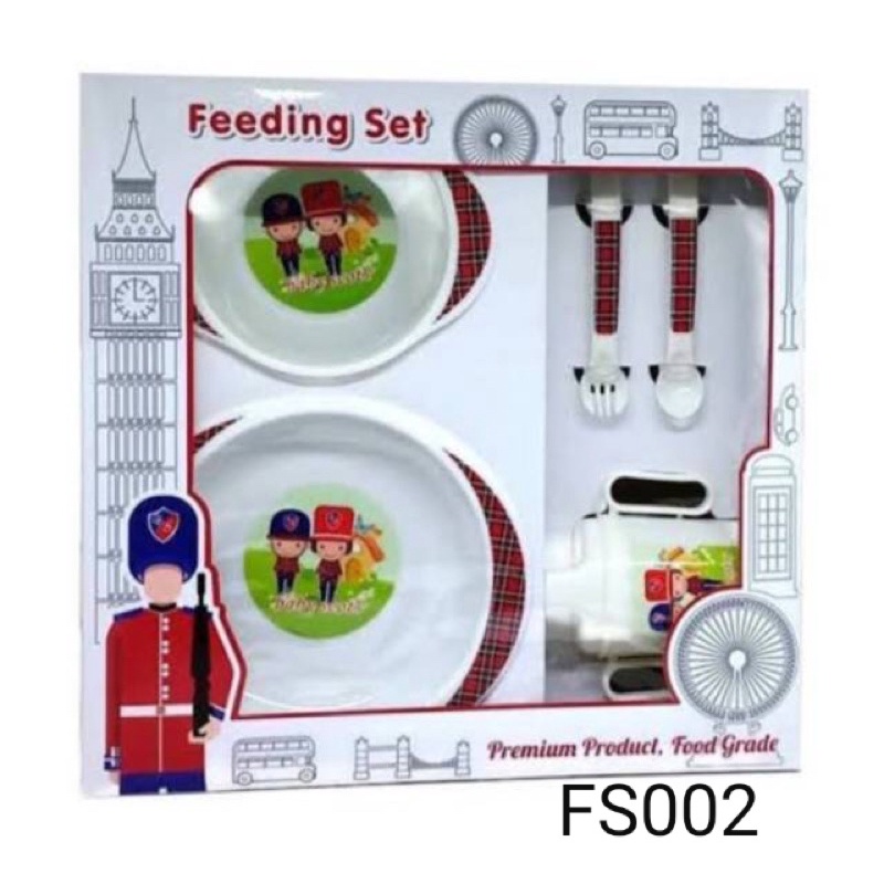 BABY SCOTS FEEDING SET Perlengkapan Makan Bayi / Kado Bayi / SetTempat Makan Bayi