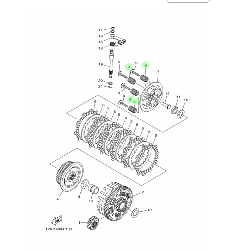 PER KOPLING R25 R 25 MT25 ASLI ORI YAMAHA 1WD E6333 10