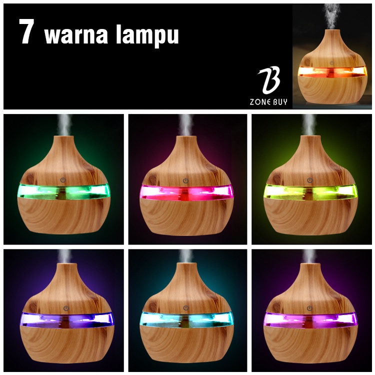 100% ORI Humidifier Diffuser Aroma Diffuser 300ML Oil Diffuser Aroma Terapi Pengharum Ruangan-1