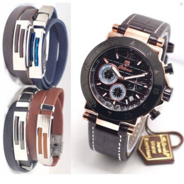 Jam Tangan Pria Tetonis New Original  Bonus Gelang