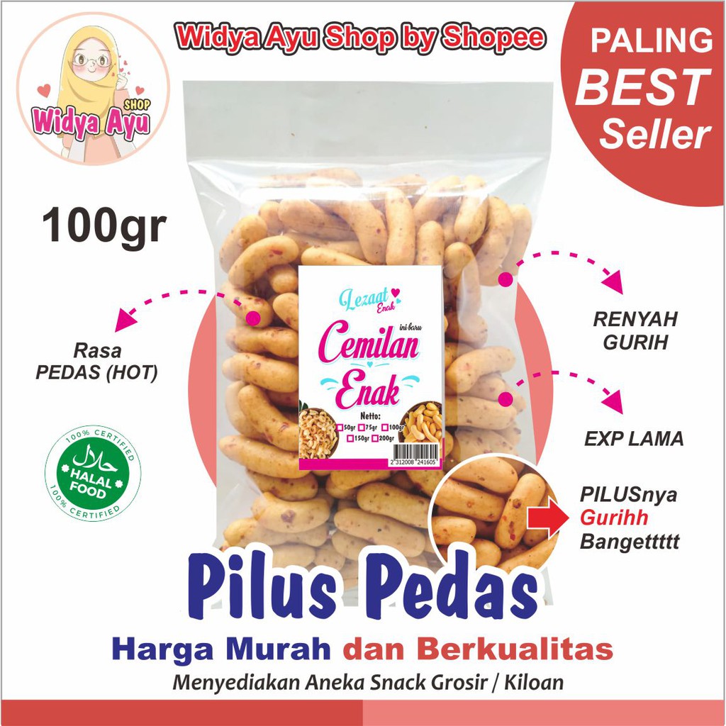 

Pilus Bumbu Rujak 100gr / Pilus Ikan Pedas Manis Kerupuk Ikan Krupuk Ikan / Pilus Tegal WAP SHOP