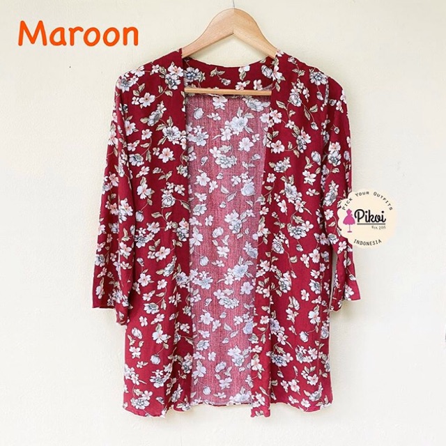 Cardigan panjang wanita / cardigan summer lucu / floral outer murah / luaran bunga katun mura / 2220