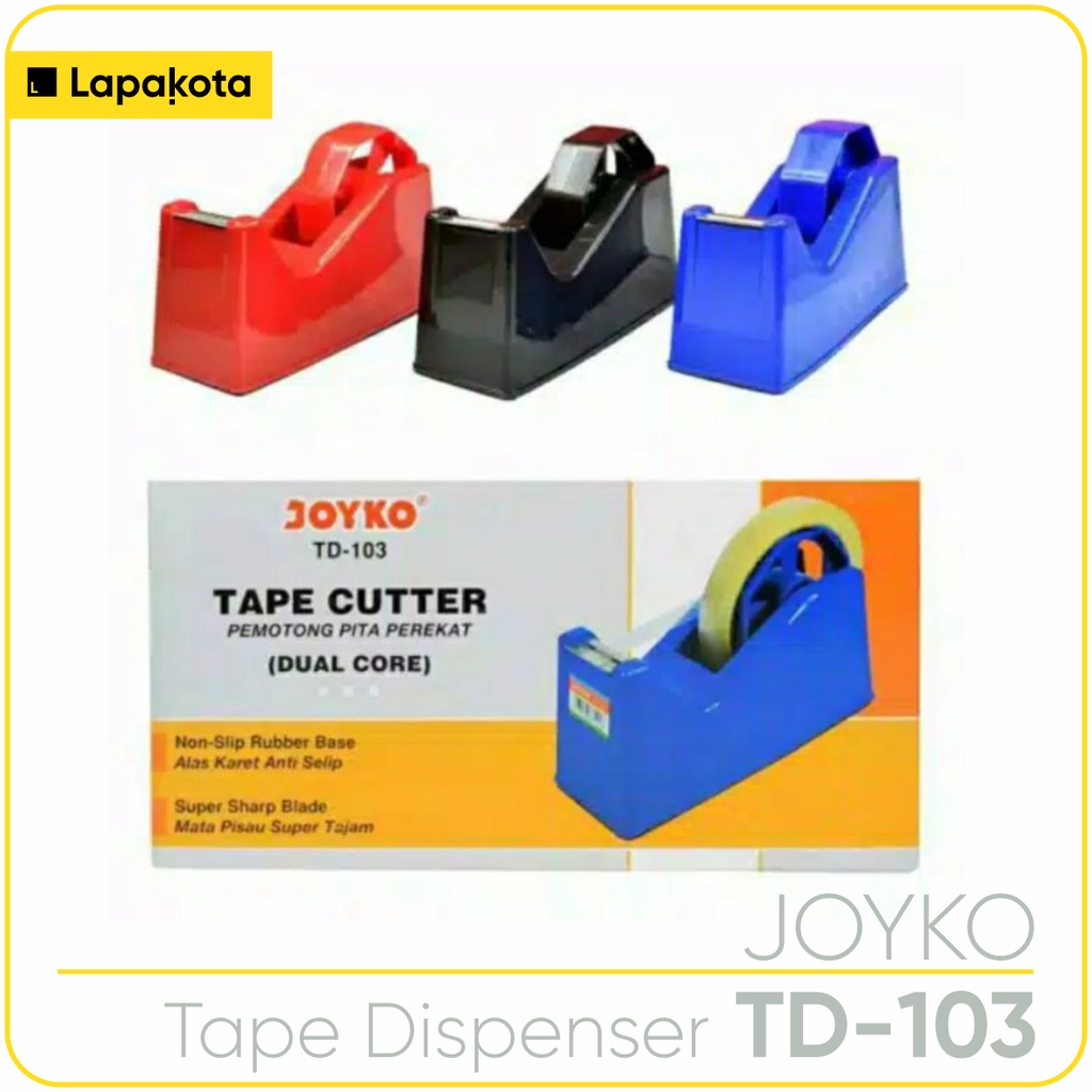

Tape Dispenser / Dispenser Isolasi / Tape Cutter Joyko TD-103 Dual Core