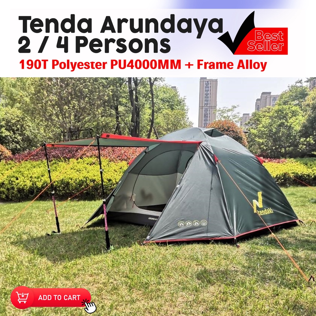 Tenda Camping Tendaki Arundaya 2+ Air | Tenda Dome Frame Alloy