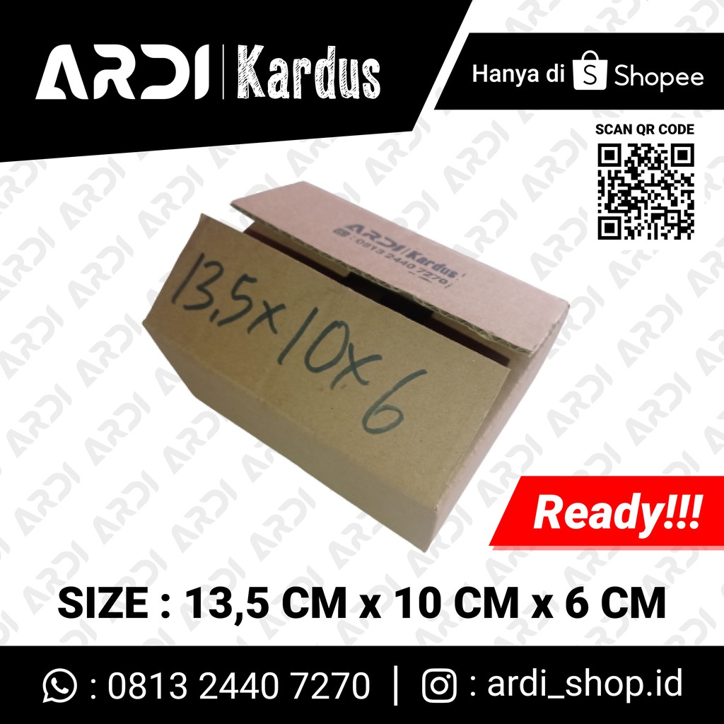 

KARDUS SIZE 13,5 CM X 10 CM X 6 CM