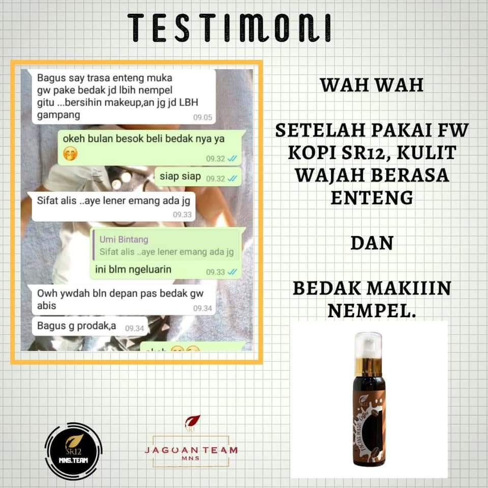 FACIAL WASH COFFEE SR12 / MEMBANTU MENGURANGI FLEK HITAM / BEKAS JERAWAT