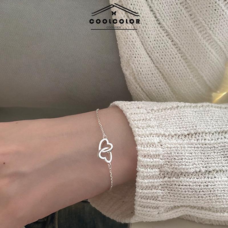 Murah❤️Fashion Gelang INS Perak Berbentuk Hati Untuk Wanita anita Hadiah Ulang Tahun Kado Fashion Aksesoris COD