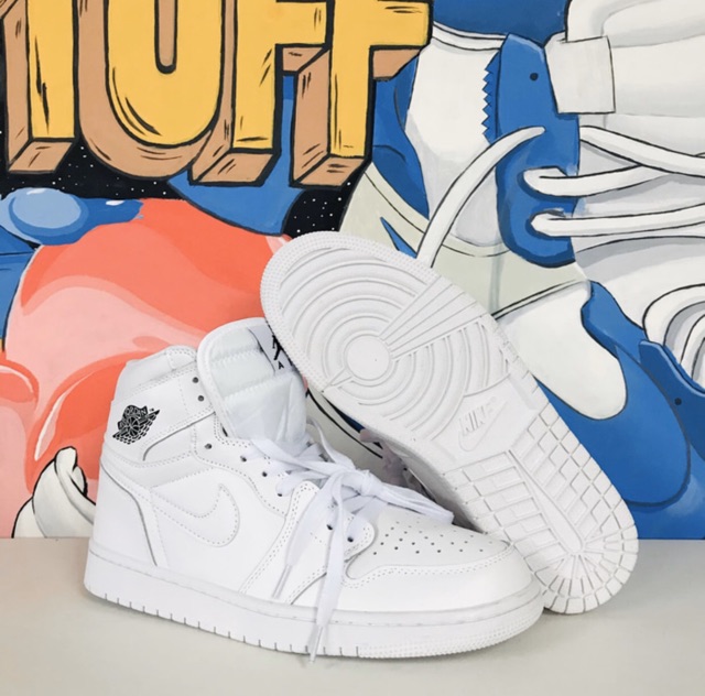 jordan one triple white