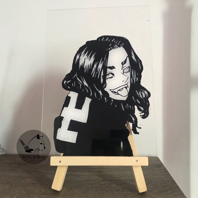 

ACRYLIC ANIME PAINTNG CUSTOM/GLASS PAINTING/ AKRILIK LUKIS CUSTOM A5 (15X21)